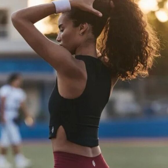 NWT FP Movement Epic Mock Neck Black Cami Tank Top - Picture 2 of 5